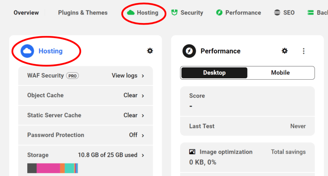Hub hosting settings in WPMU DEV
