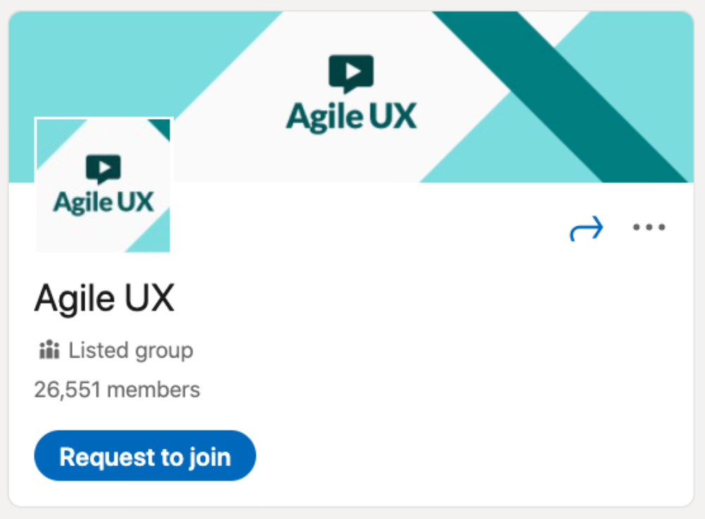 Agile UX LinkedIn Group for designers and developers