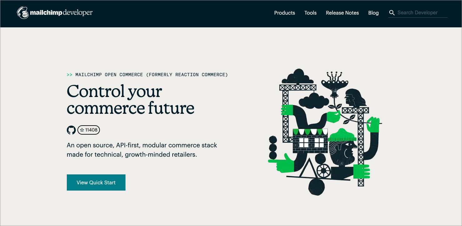 open-source ecommerce shopping cart Mailchimp Open Commerce