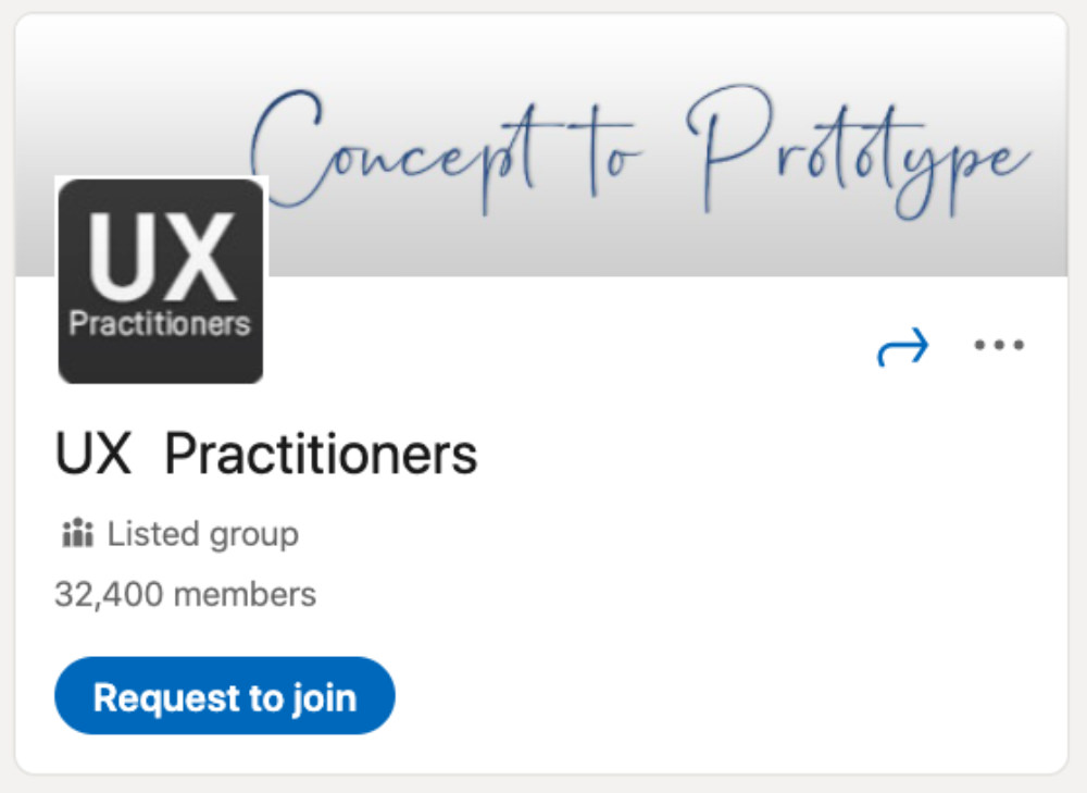 UX Practitioners LinkedIn Group for designers and developers