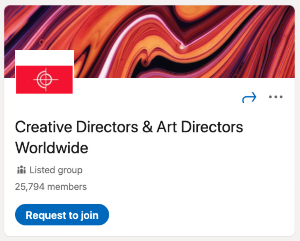 Creative Directors and Art Directors Worldwide LinkedIn Group for designers and developers