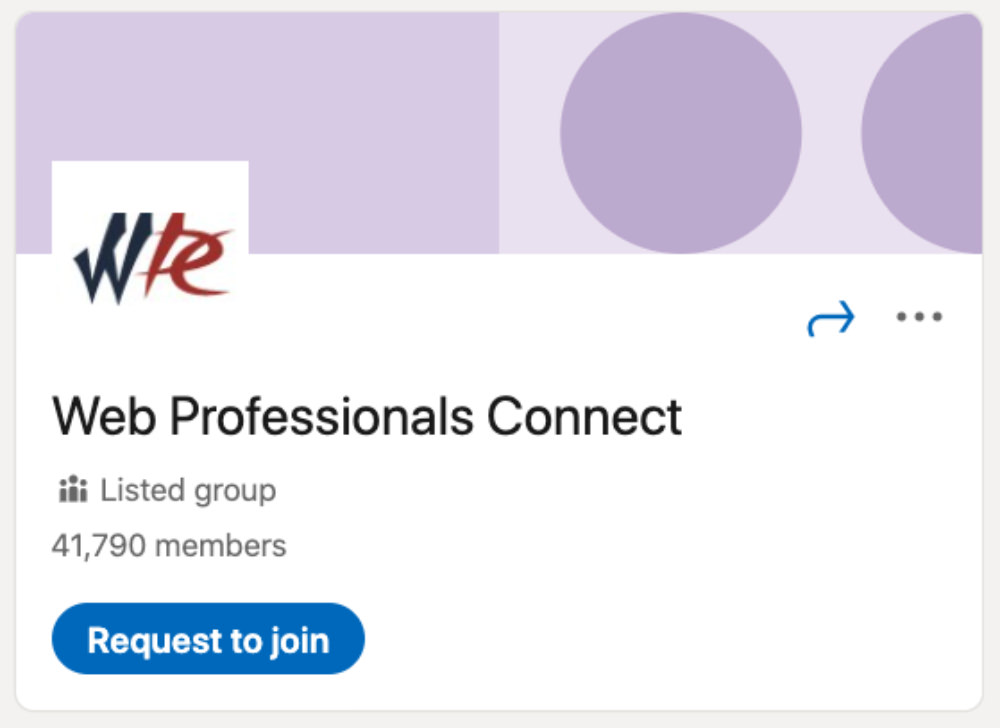 Web Professionals Connect LinkedIn Group for designers and developers