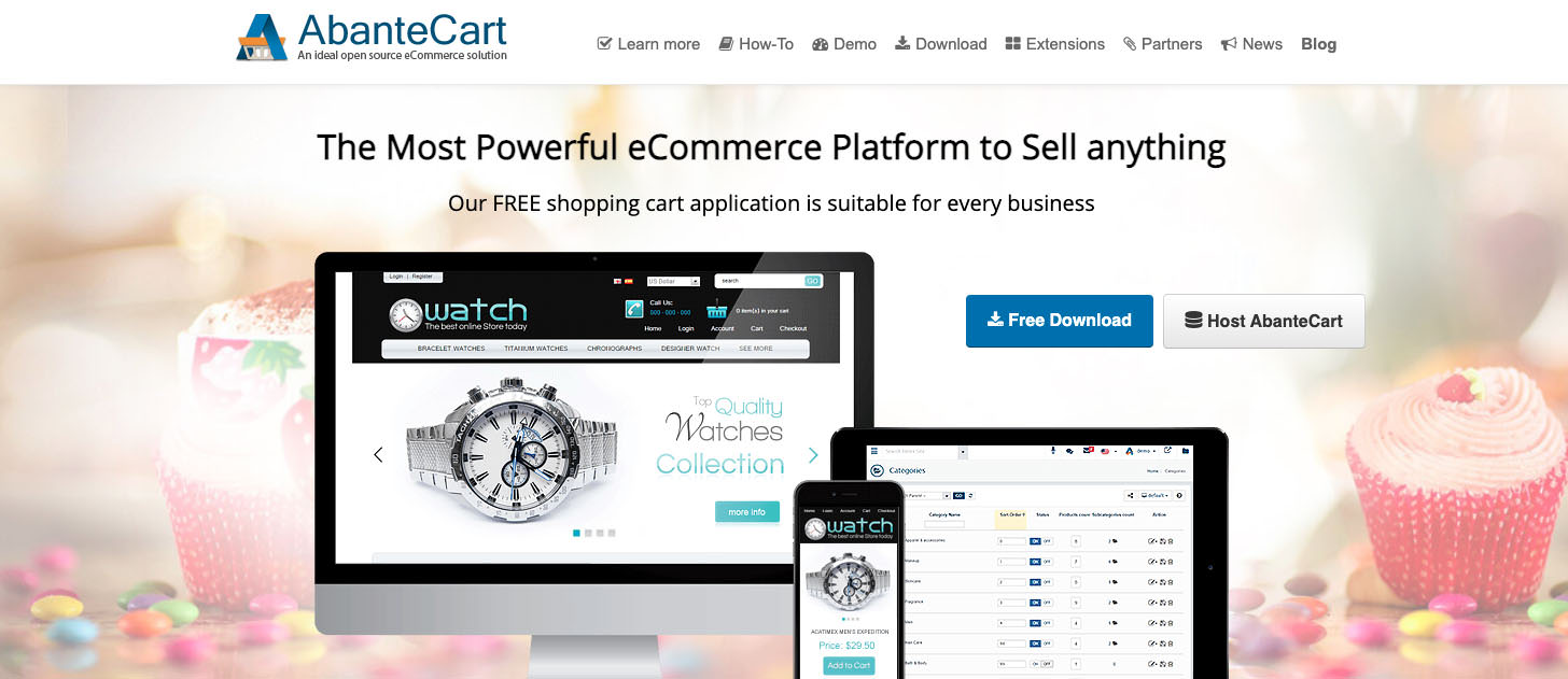 open-source ecommerce shopping cart AbanteCart