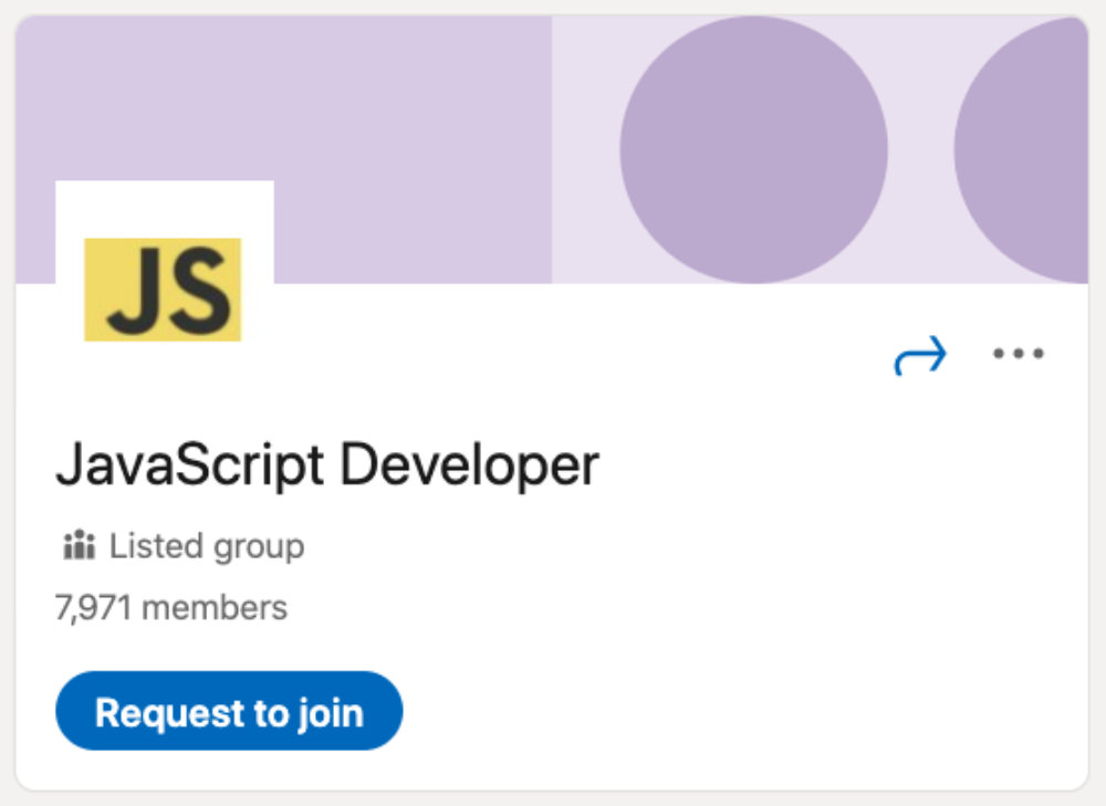 JavaScript Developer LinkedIn Group for designers and developers