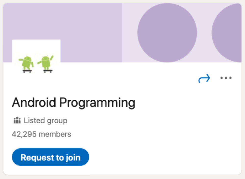 Android Programming LinkedIn Group for designers and developers