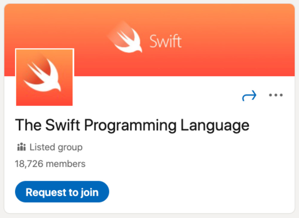 The Swift Programming Language LinkedIn Group for designers and developers