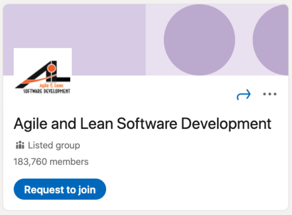 Agile and Lean Software Development LinkedIn Group for designers and developers