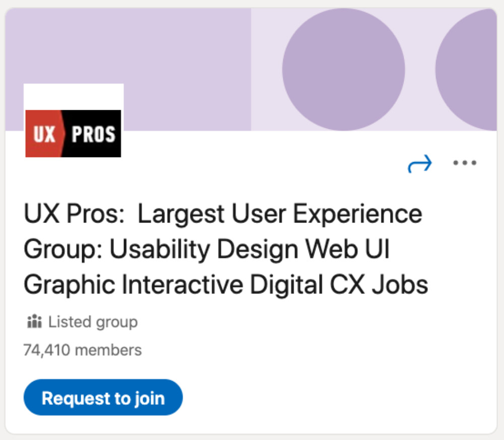 UX Pros LinkedIn Group for designers and developers