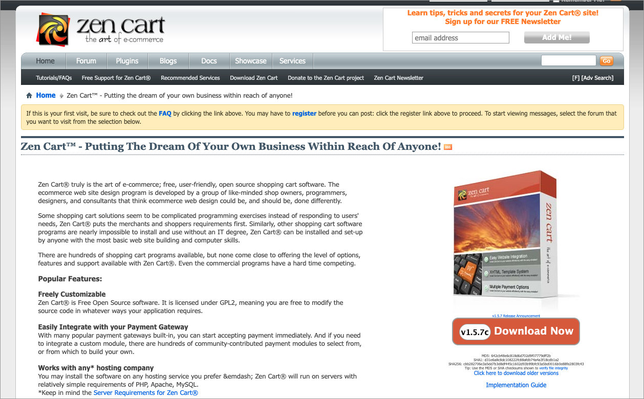 open-source ecommerce shopping cart Zen Cart