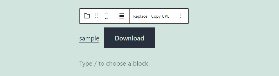File Block Toolbar