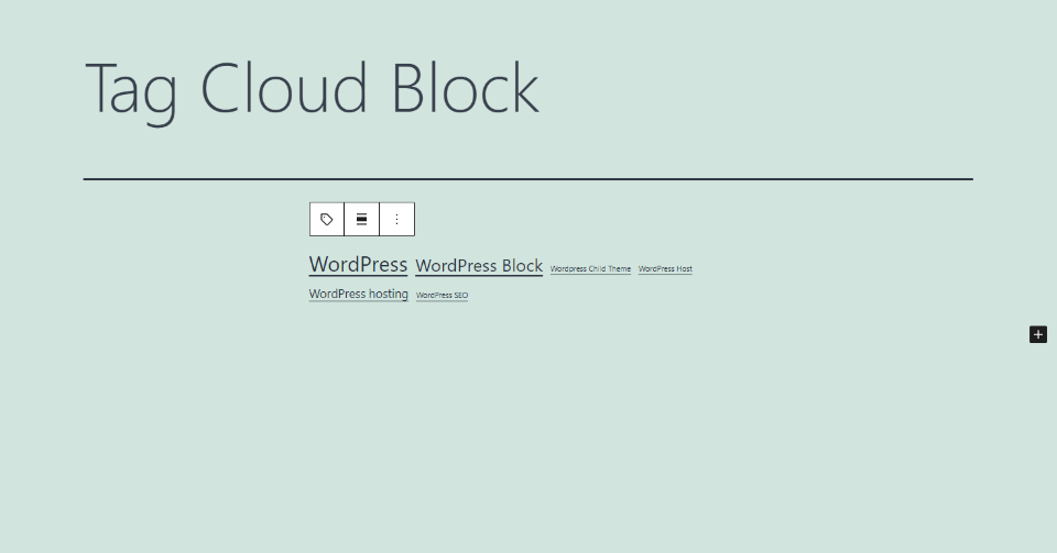 How to Add the Tag Cloud Block to your Post or Page