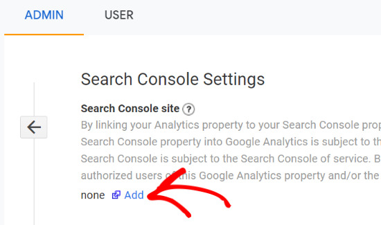 Add search console