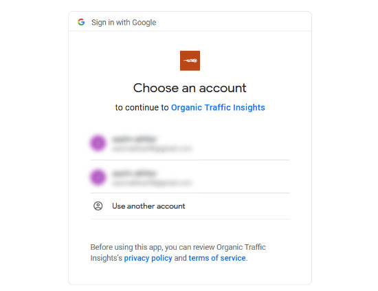 Choose your Google account