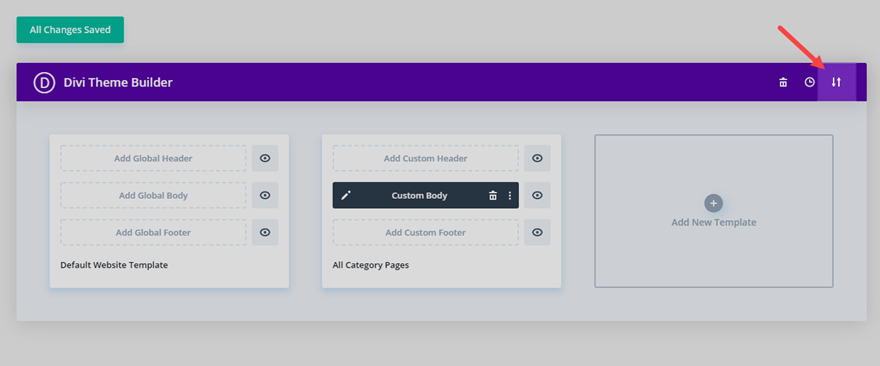 divi archive page template with masonry layout