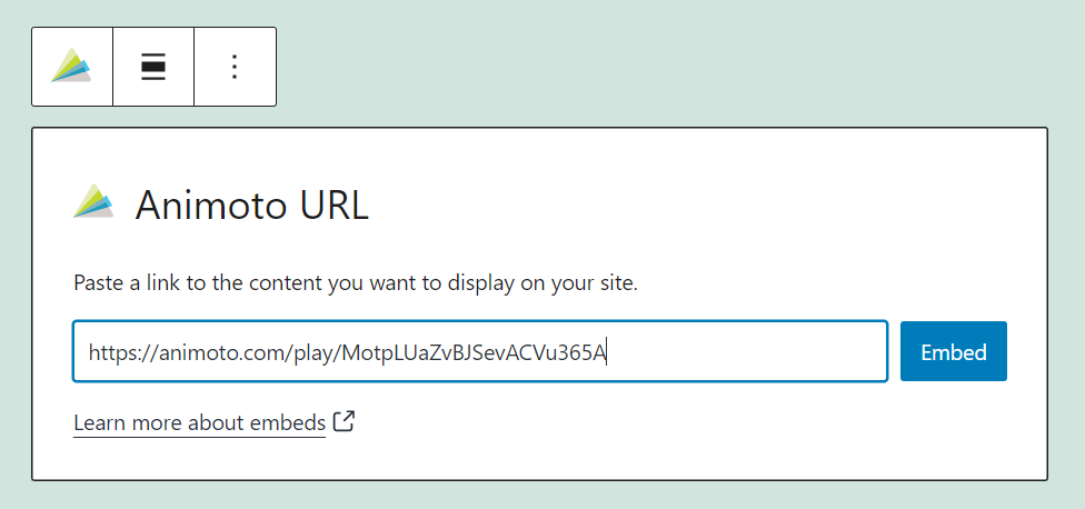 Embedding an Animoto video in WordPress