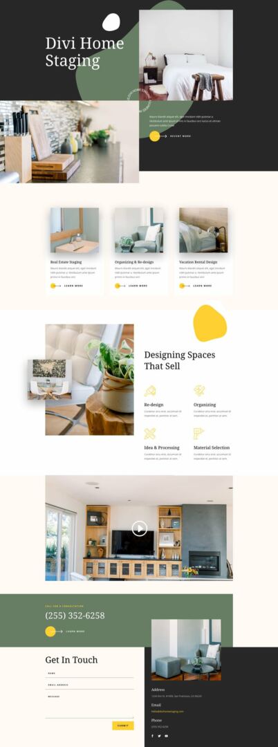 divi home staging layout pack