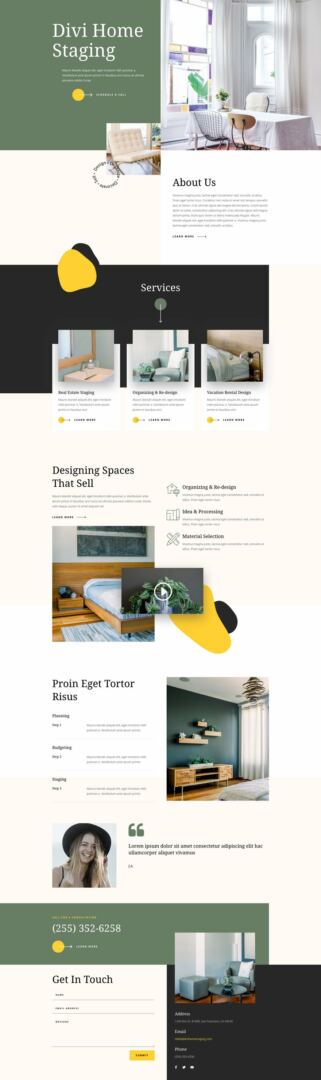 divi home staging layout pack