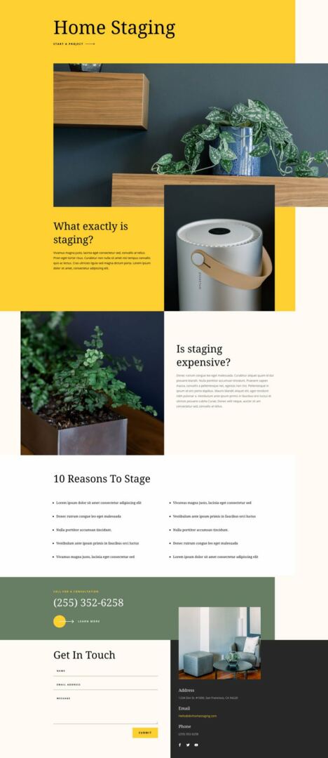 divi home staging layout pack