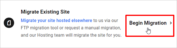 Migrate Existing Site - Hub - Hosting - Tools.