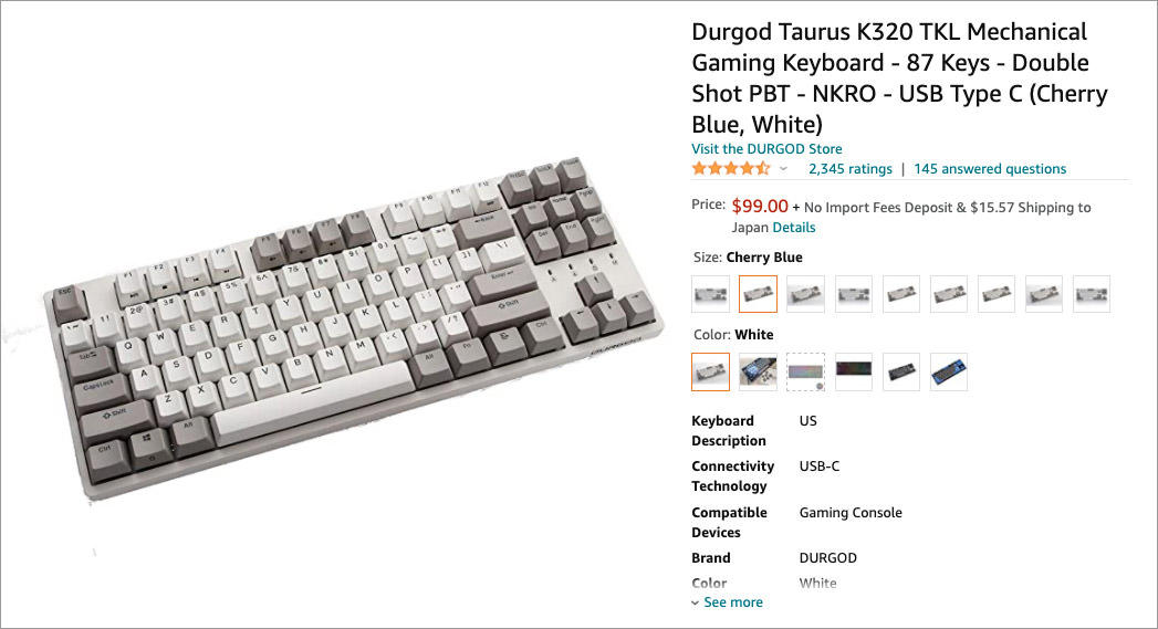 Terminologies used on titles for mechanical keyboards