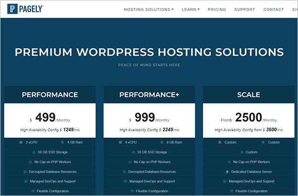 Pagely web hosting