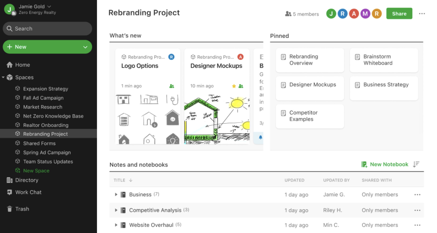 evernote teams marketing collaboration tool