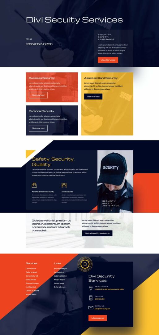 security services layout pack