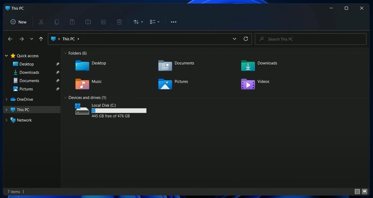 The redesigned File Explorer in Windows 11