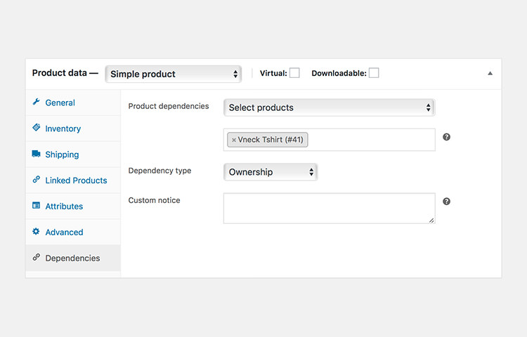 WooCommerce Product Dependencies