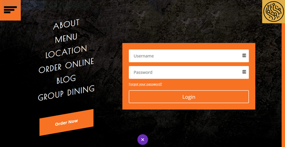 login form