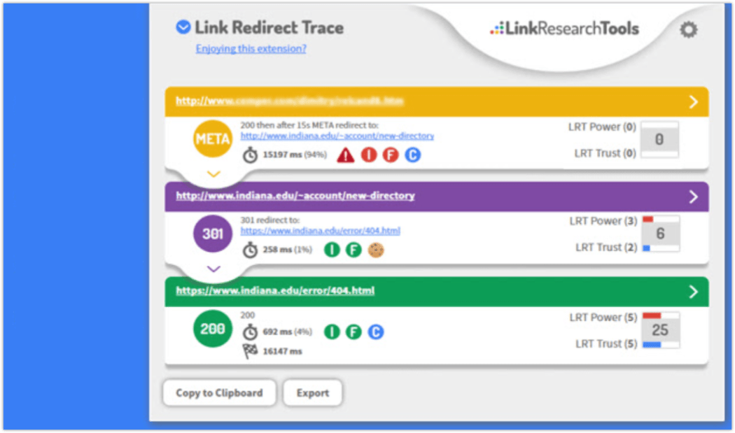 Link Redirect Trace