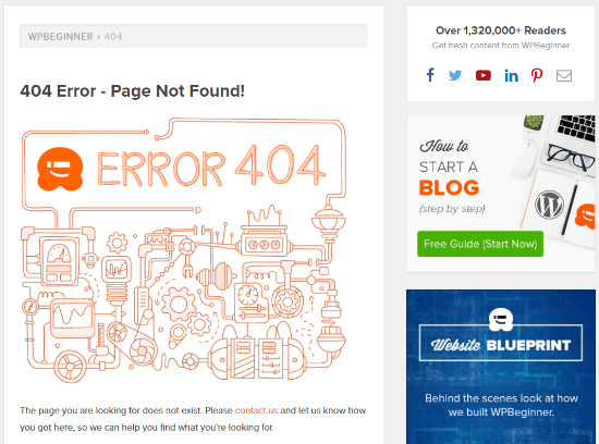 404 Page example