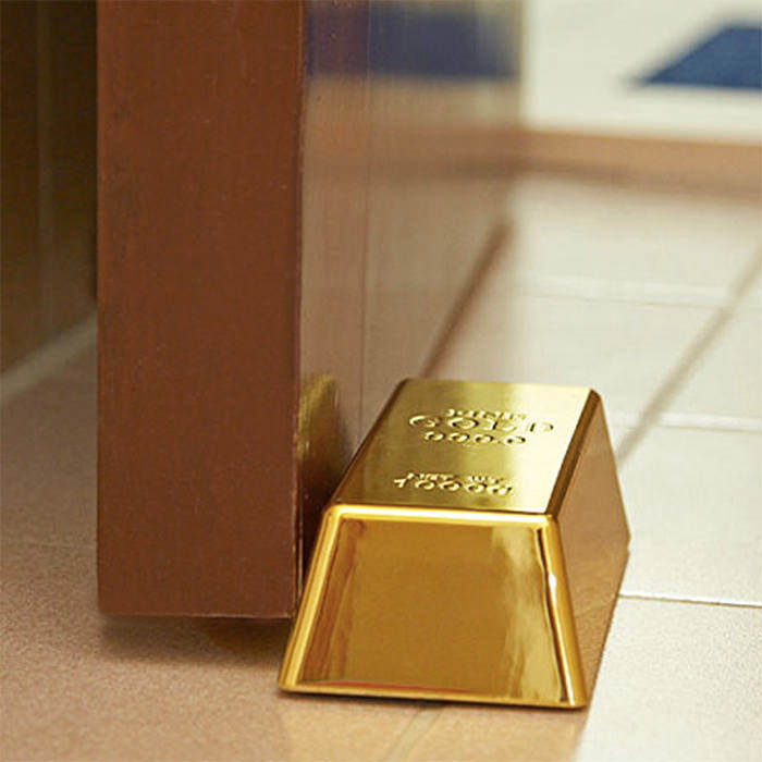 Gold bullion doorstop