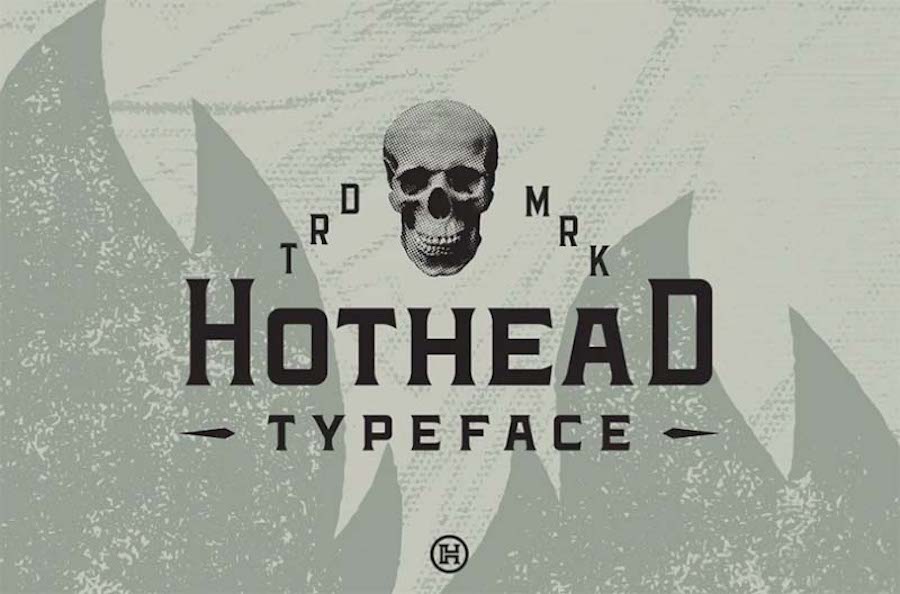 Hothead, a premium Western typeface.
