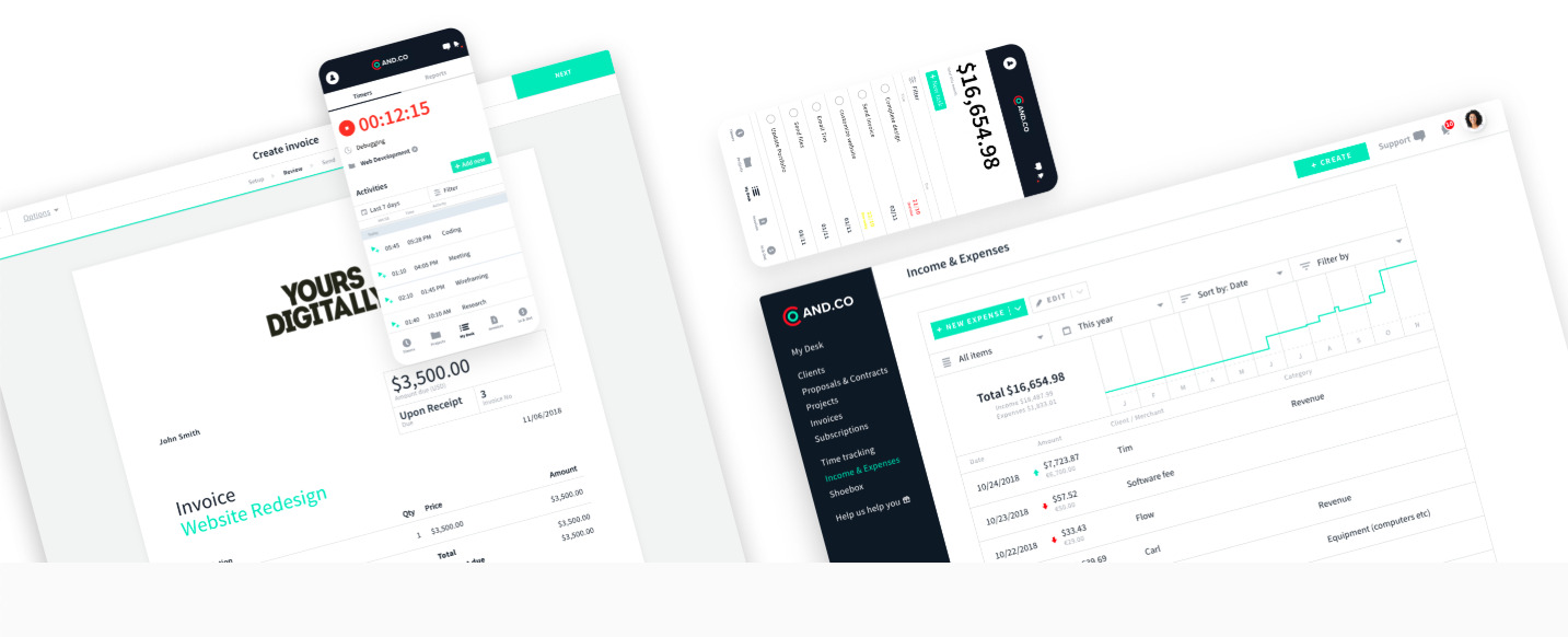 AND.CO software for freelancers