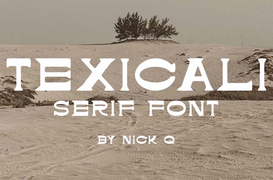 Texicali, a premium serif font.