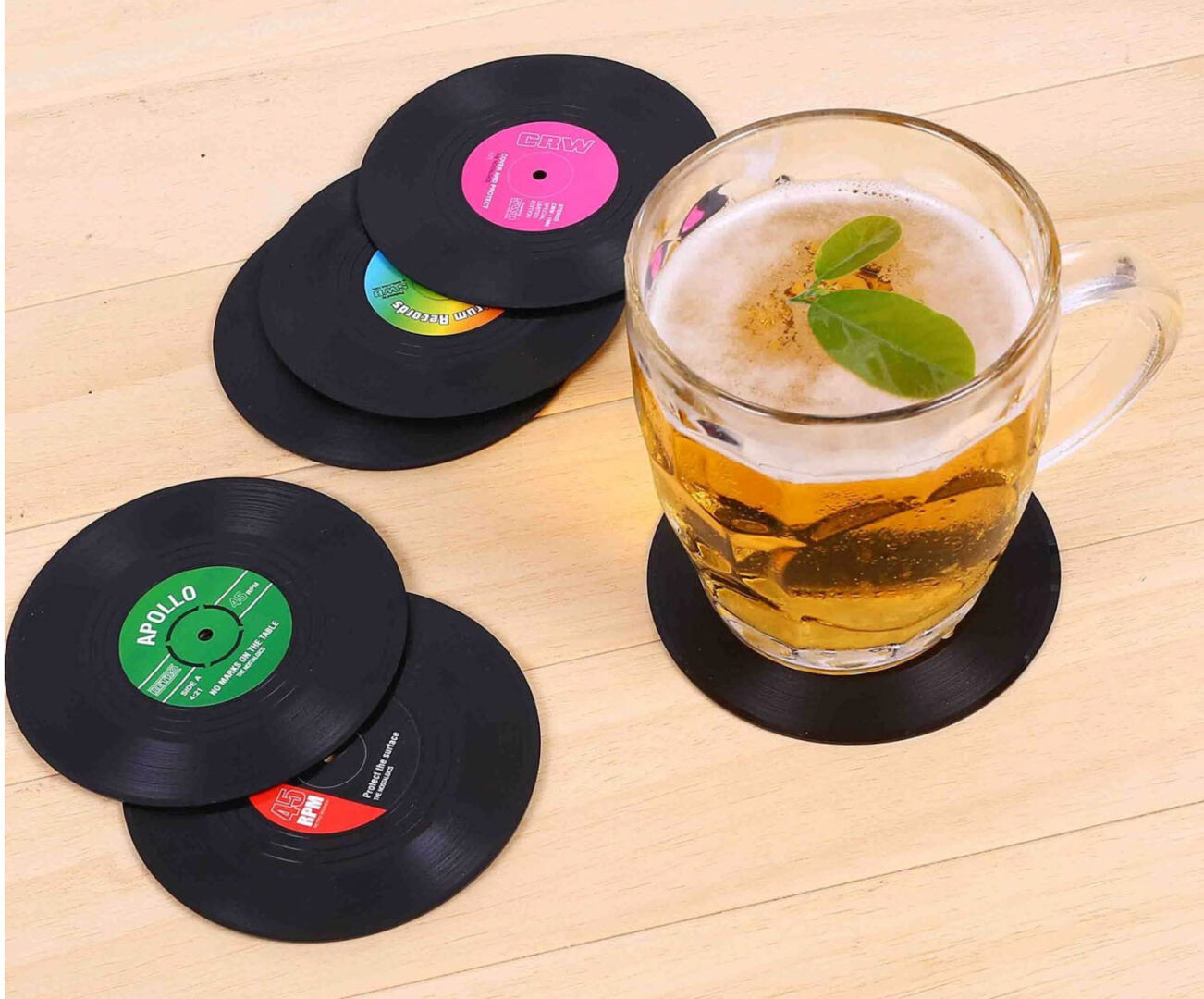Vinyl Record Disk Coasters