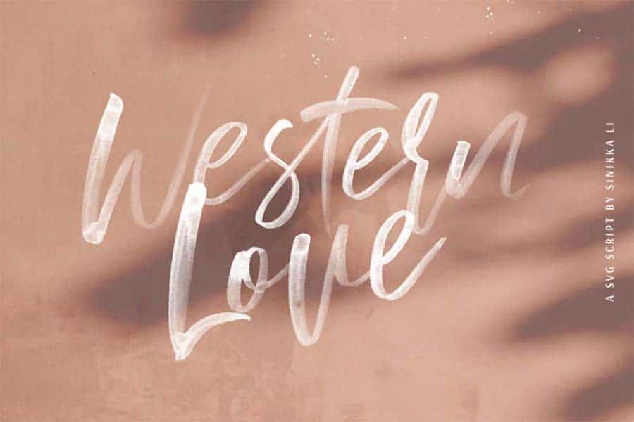 Western Love, an SVG script font.