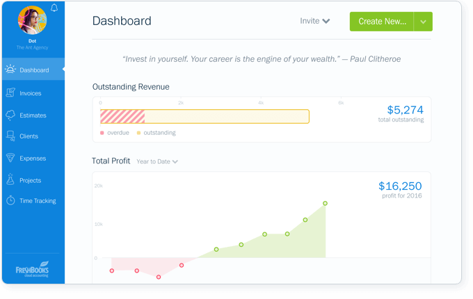 FreshBooks software for freelancers