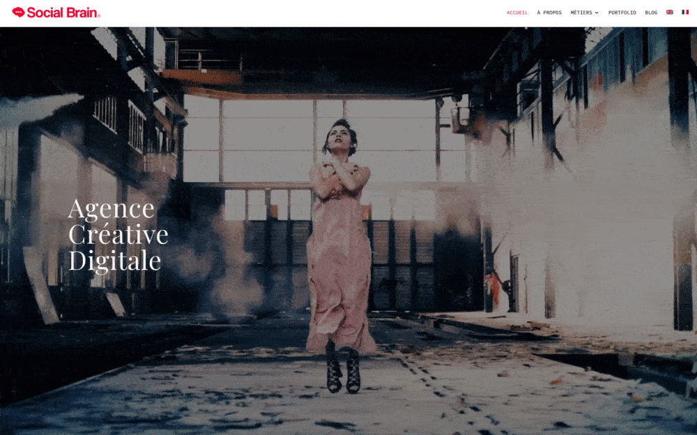 example of the cinemagraph website design trend