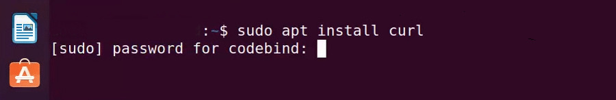 Install "curl" on Ubuntu.