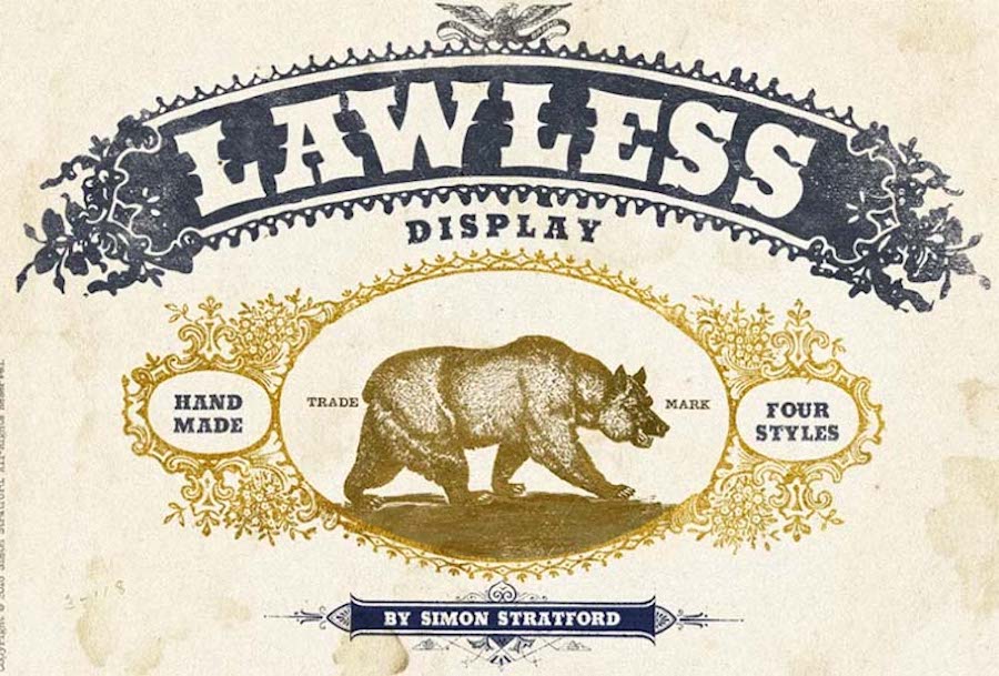 Lawless Display, a premium font with four styles.