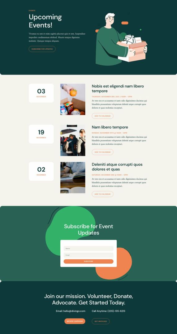 divi NGO Layout Pack