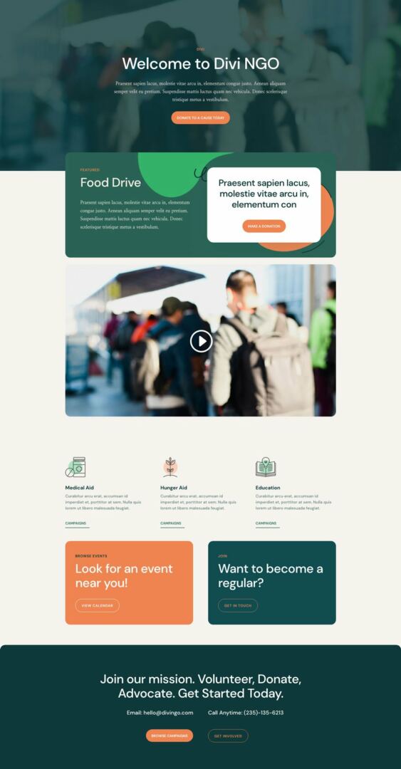 divi NGO Layout Pack