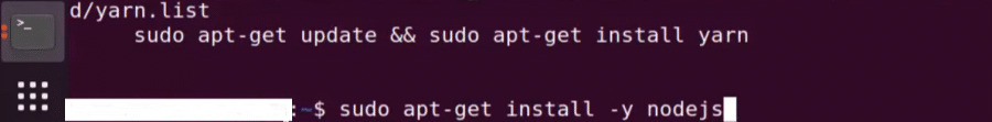 Node.js Ubuntu installation.