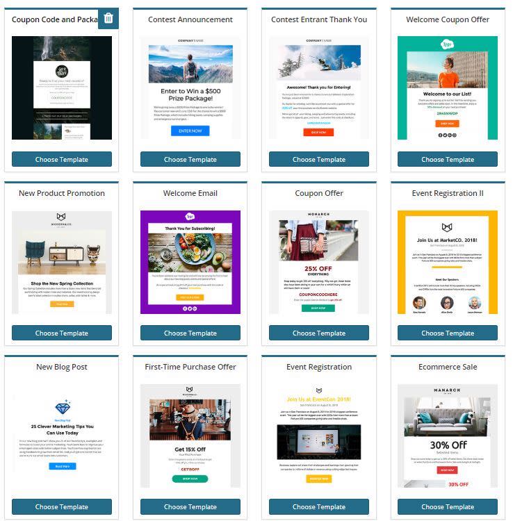 Wishpond newsletter templates for high-converting emails