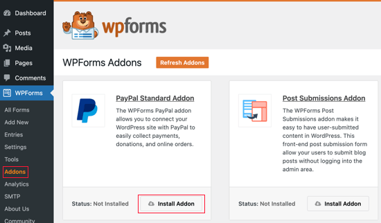 WPForms PayPal Addon