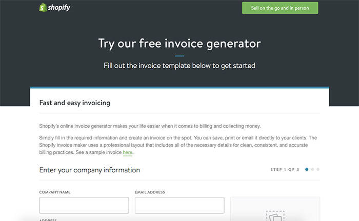Shopify Invoice Generator