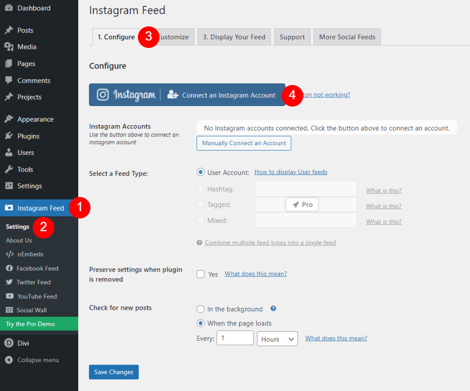 Add Smash Balloon Social Photo Feed Shortcodes to Your Divi Footer