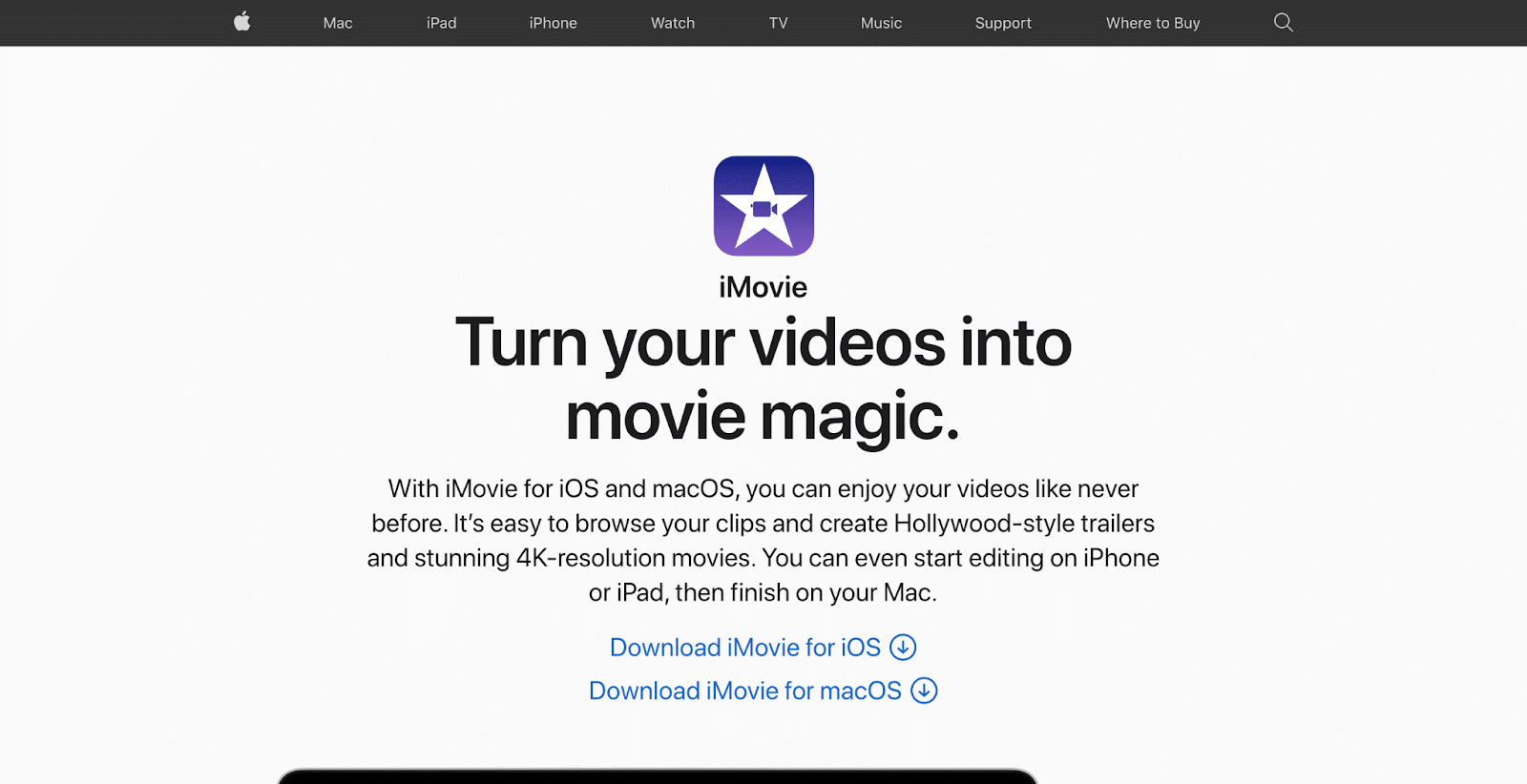 iMovie is one of the most well-known video editors, because it comes pre-installed on MacBooks.